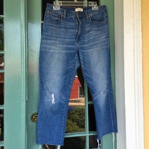 Madewell High Rise Slim Crop Boyjean 28 denim bf